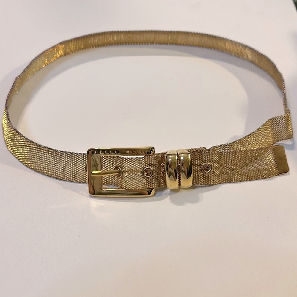Vintage Perry Ellis Gold Flexible Chain Belt